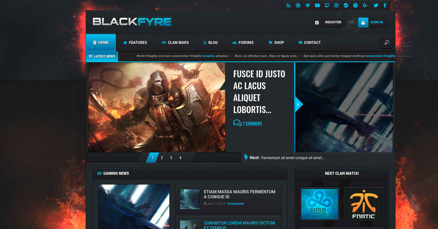 37+ Gaming Website Themes & Templates