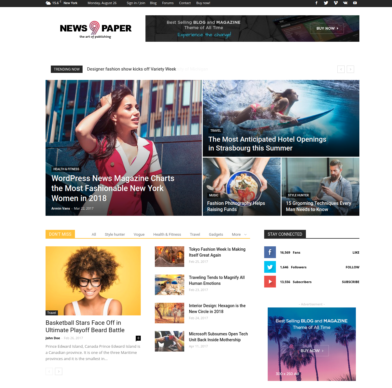 Entertainment News Website Template Free Download