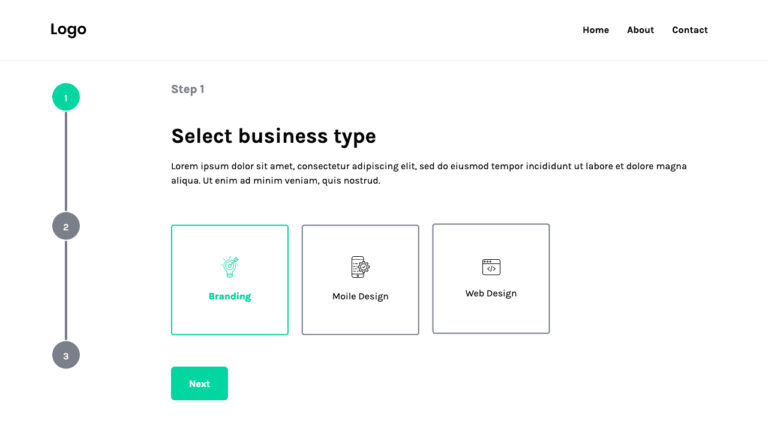 bootstrap application wizard example