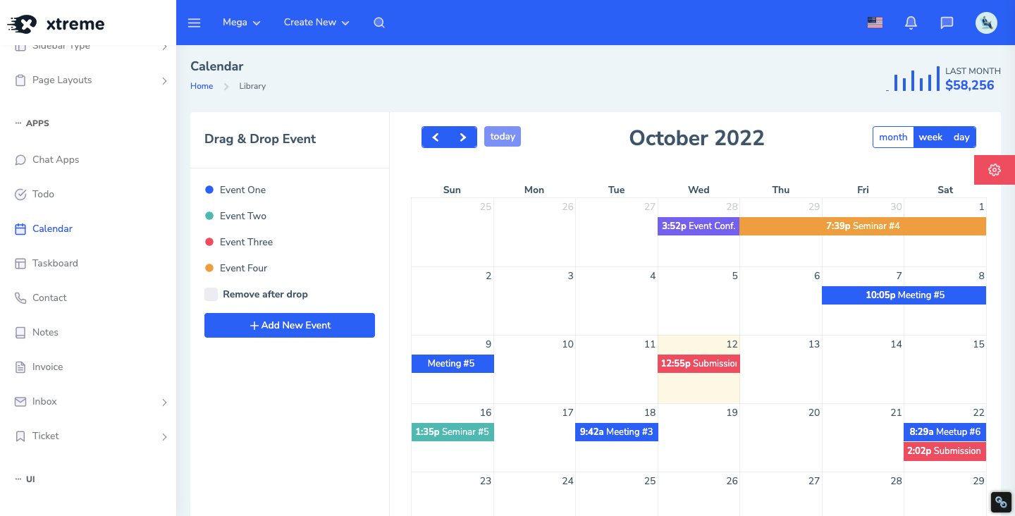 Best Bootstrap Admin Template with calendar | BootstrapDash